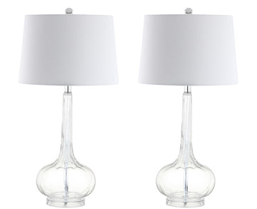 Bette 28.5" Glass Teardrop LED Table Lamp - JONATHAN Y